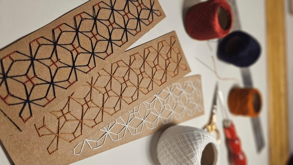 Papelaria Bordada com Sashiko